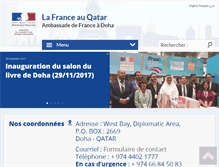 Tablet Screenshot of ambafrance-qa.org